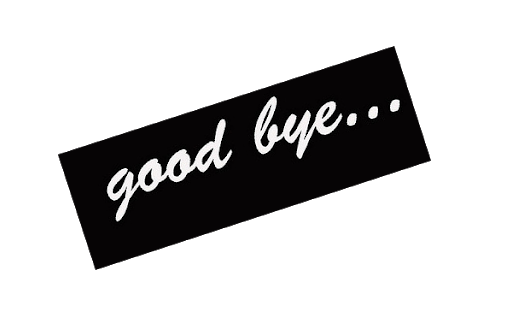 Black Goodbye Text Transparent PNG