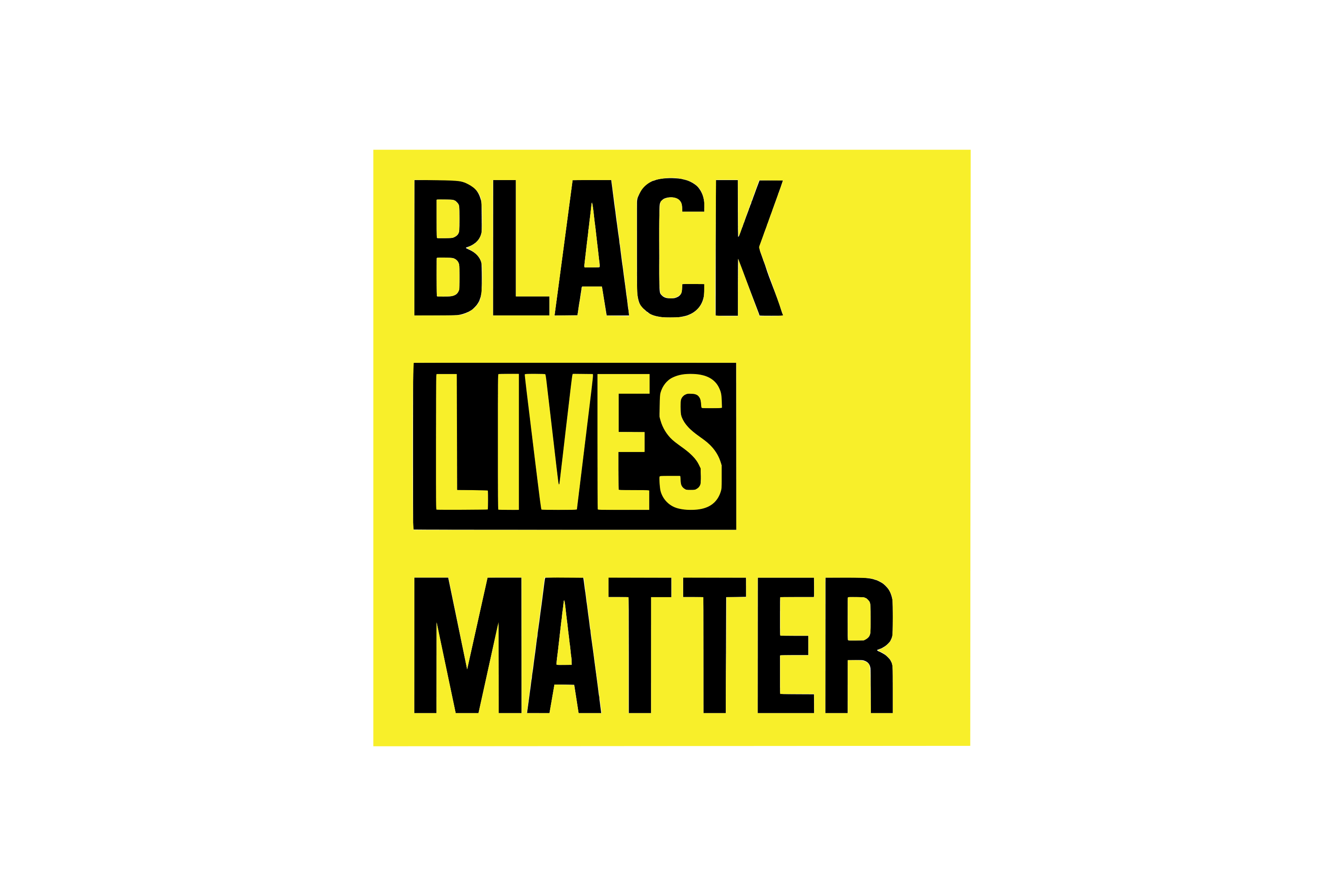 Black Lives Matter Yellow Logo Transparent PNG