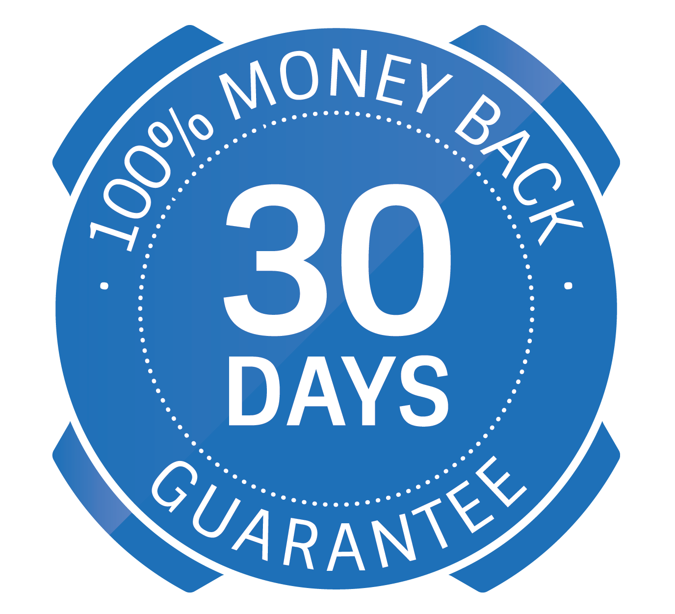 Blue 30 Day Guarantee Money Back Transparent PNG