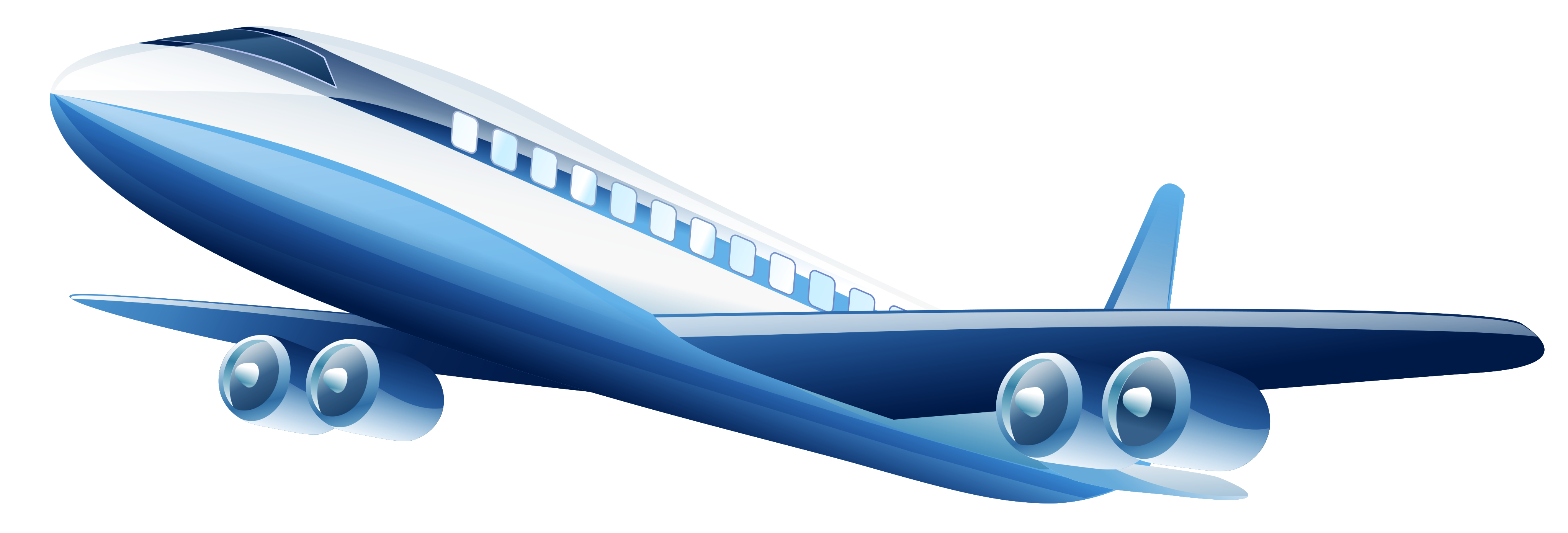Blue Aircraft Transparent PNG