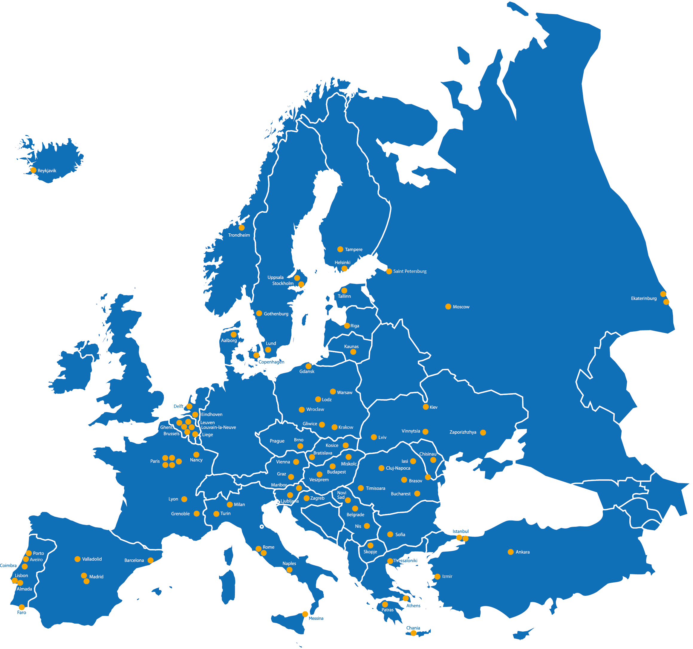 Blue Europe Map PNG Clipart Background