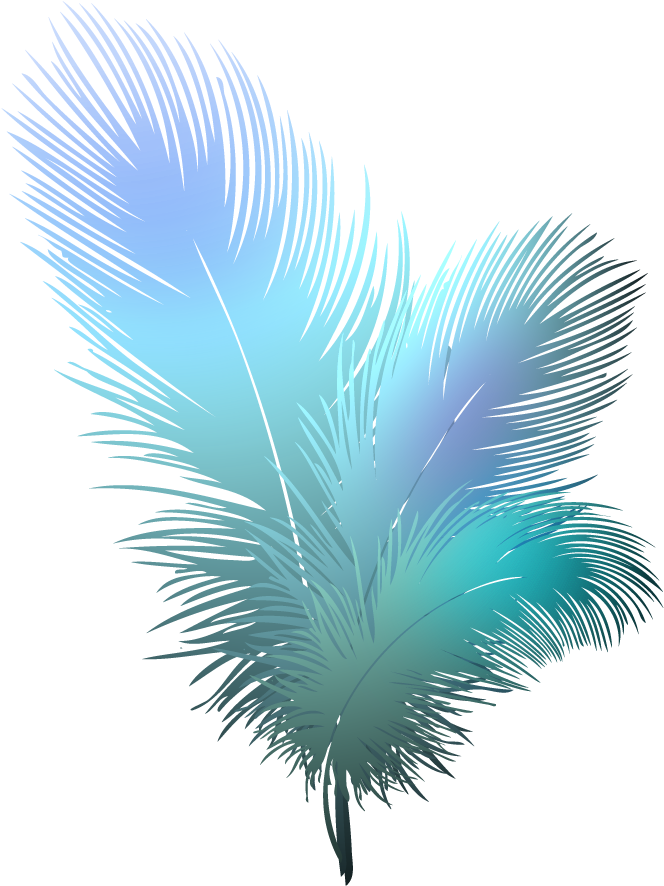 Blue Feather PNG Clipart Background