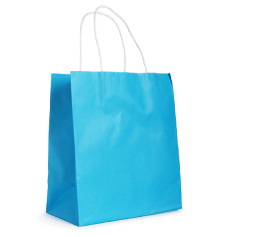 Blue Shopping Bag Transparent PNG