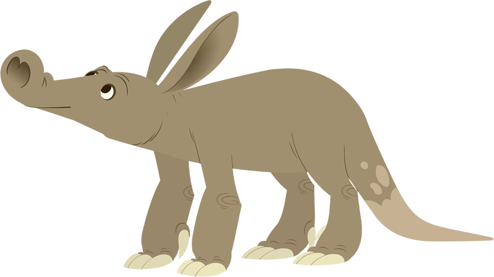 Brauner aardvark Clipart transparent PNG