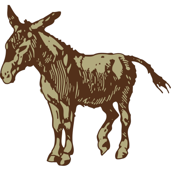 Brown Donkey Vector PNG