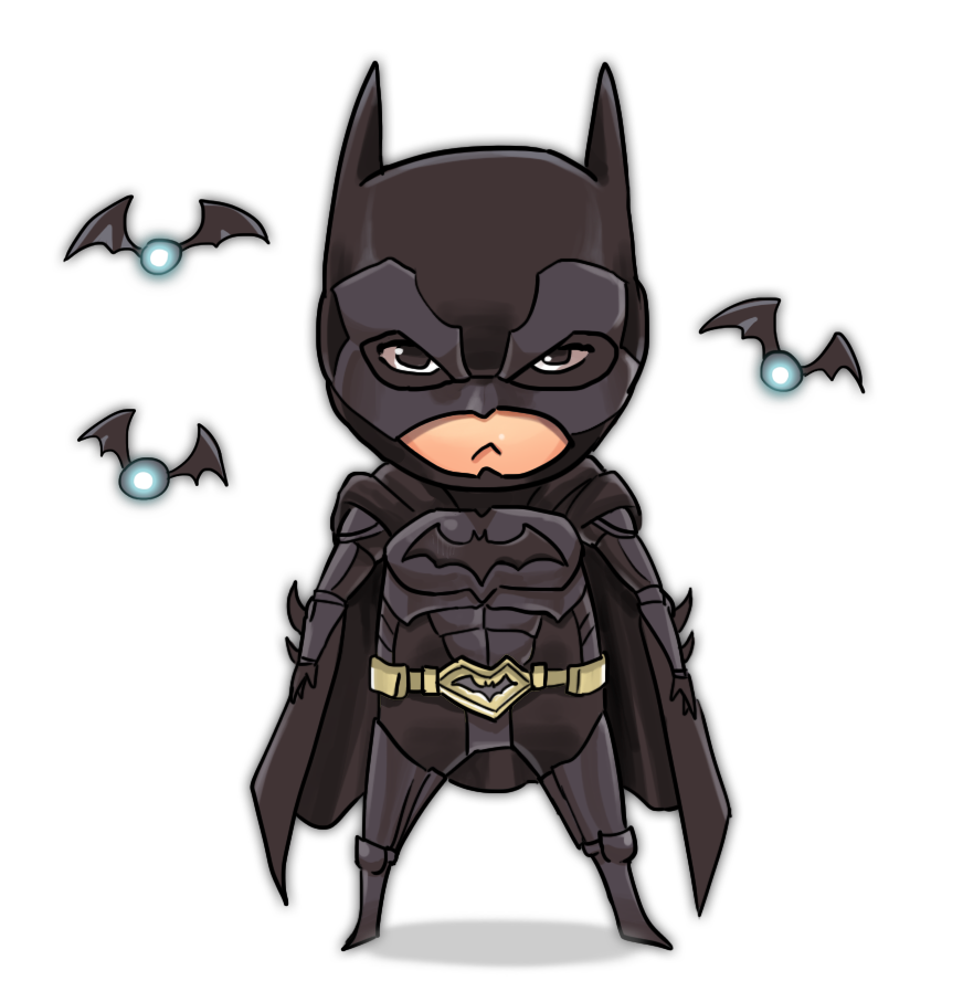 Chibi Batman Bats Transparent PNG