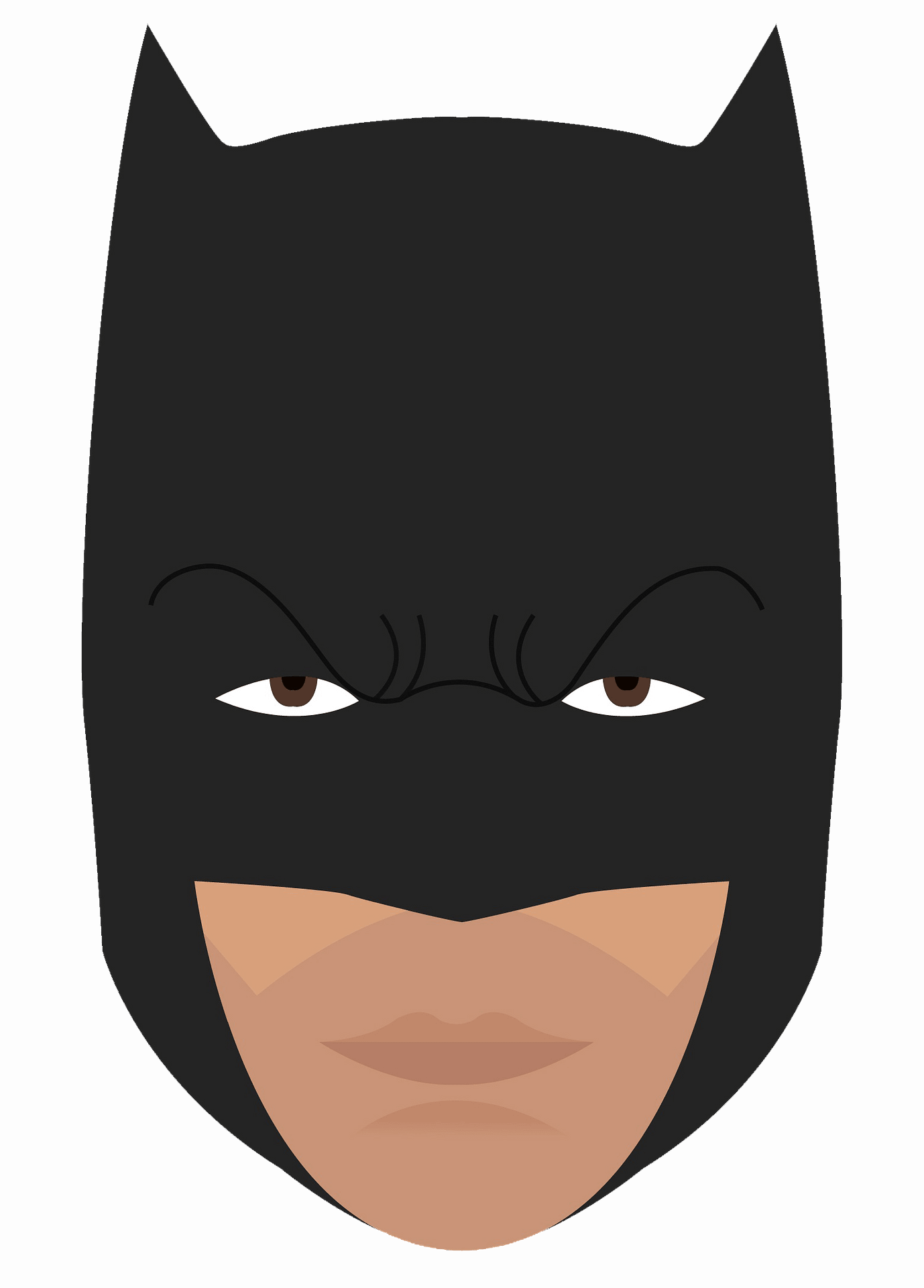 Chibi Batman Face Transparent PNG