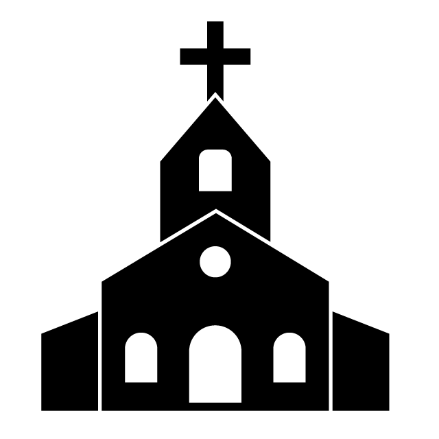 Church Silhouette Background PNG Image