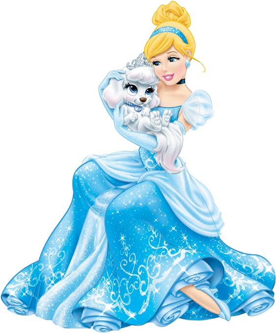 Cinderella Blue Dress Background PNG Image