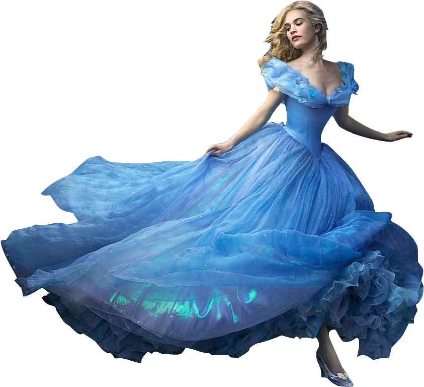 Cinderella Blue Dress PNG HD Quality
