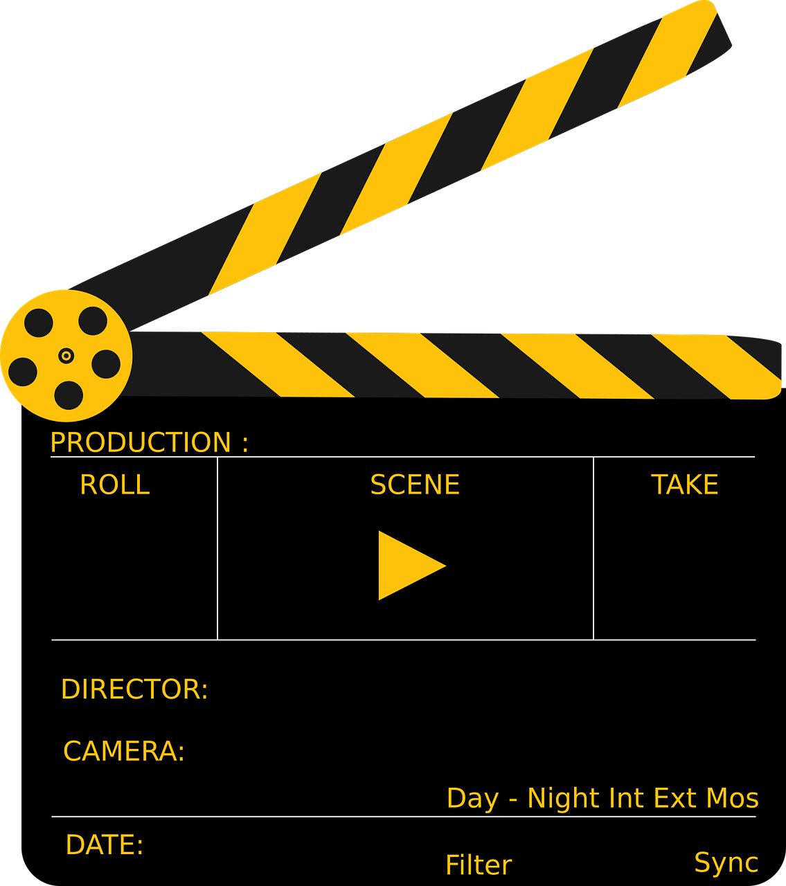 Clapperboard Logo PNG Clipart Background