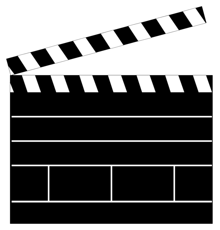 Clapperboard Silhouette PNG Clipart Background
