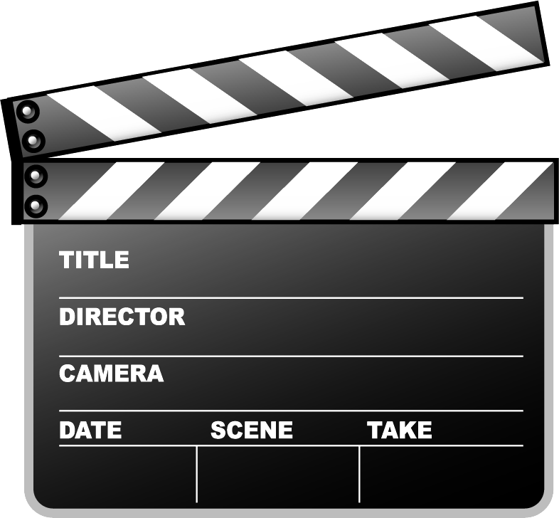 Clapperboard Silhouette PNG HD Quality