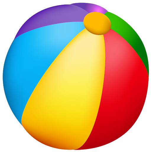 Colored Beach Ball Transparent PNG