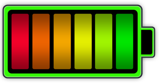 Colorful Full Battery Transparent PNG