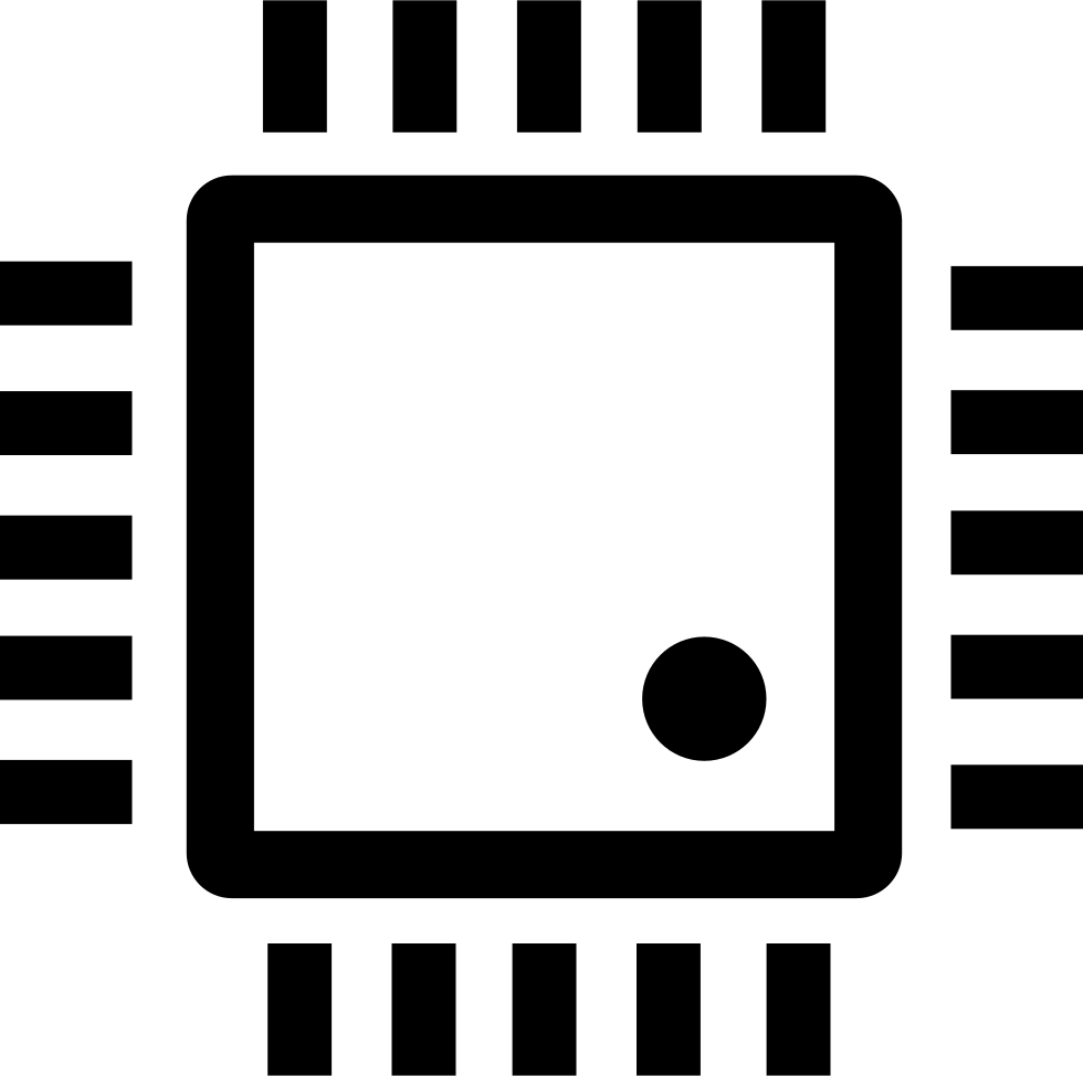 Computer Processor Vector Transparent Background