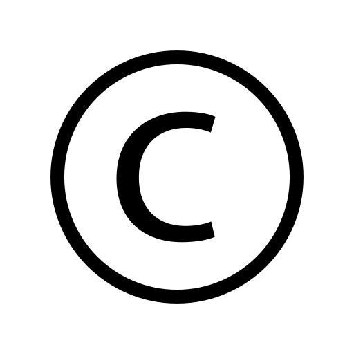 Copyright White Symbol Transparent PNG