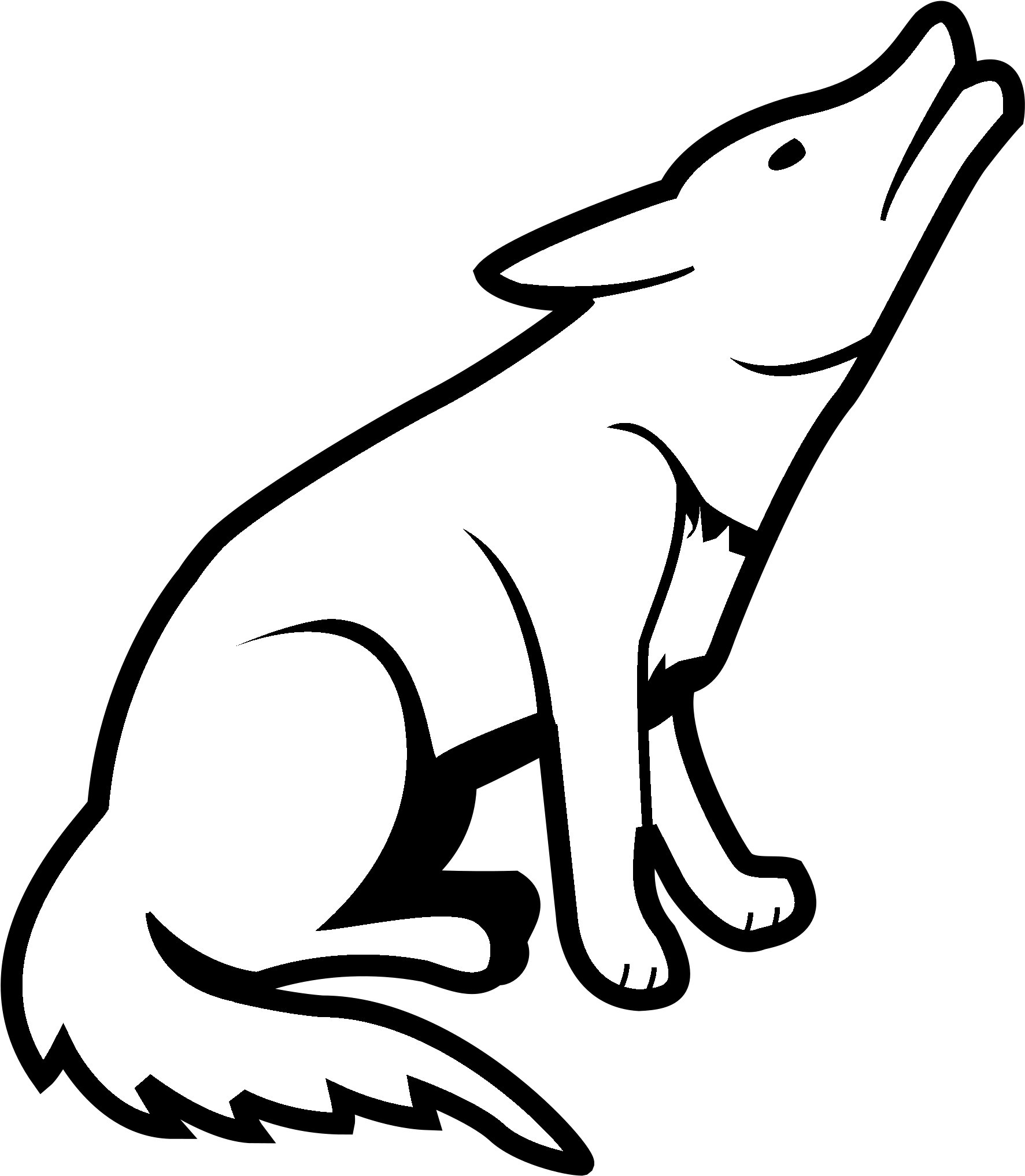 Coyote White Logo Transparent PNG