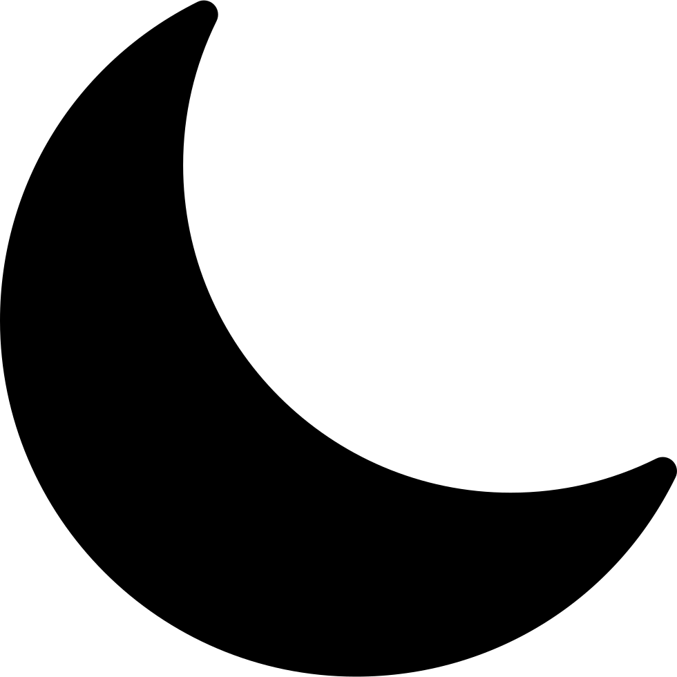 Crescent Moon Silhouette PNG HD Quality
