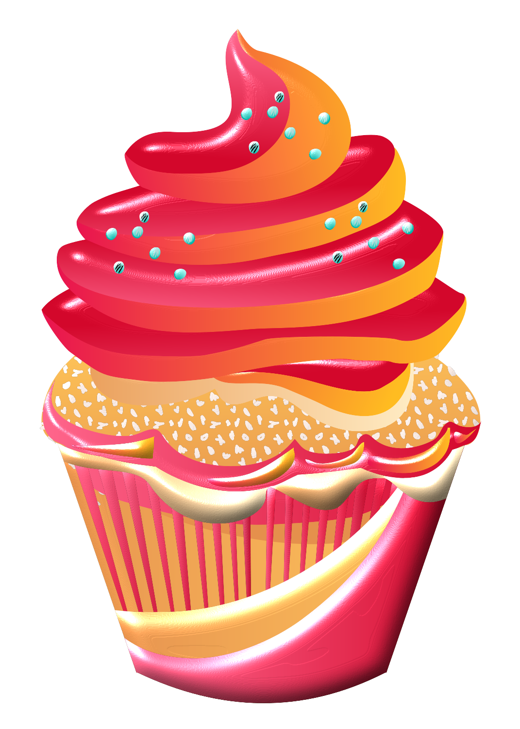 Cupcake Clipart Background PNG Image
