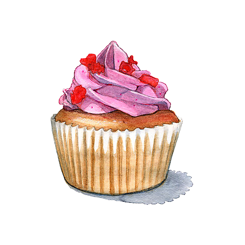 Cupcake-Dessert-Hintergrund-PNG-Bild