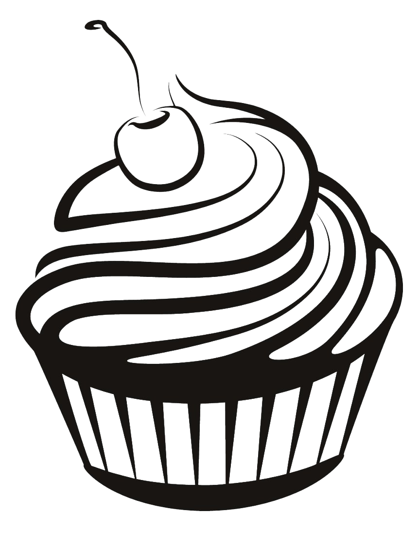 Cupcake Dessert Silhouette PNG HD-Qualität