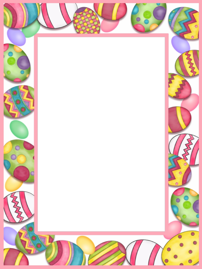 Cute Easter Border PNG Clipart Background
