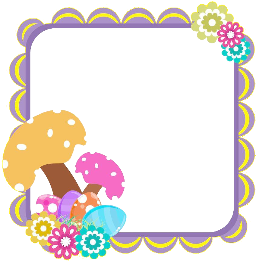 Cute Easter Border PNG HD Quality