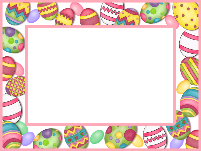 Cute Easter Border Transparent Background