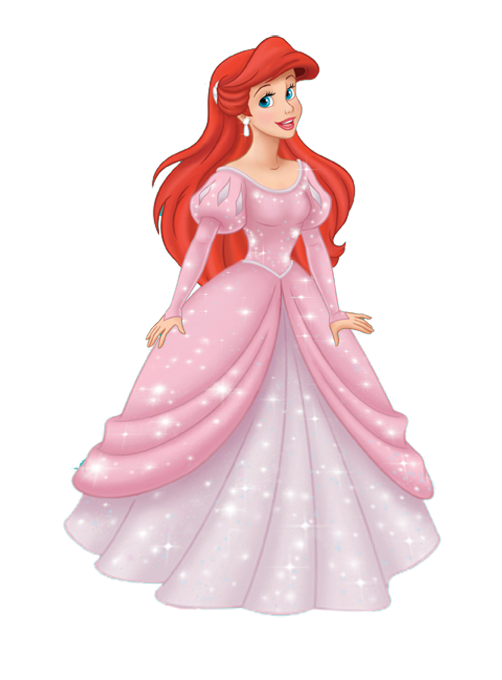 Disney Ariel Pink Dress PNG