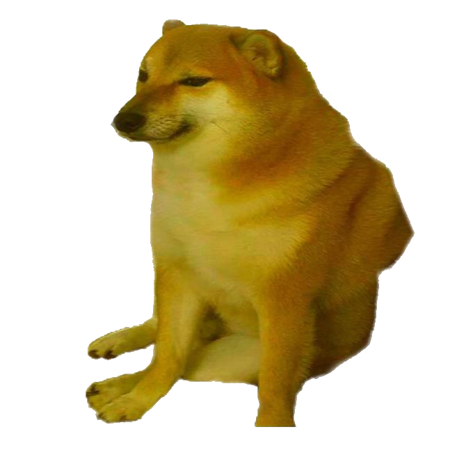 Doge Head Background PNG Image