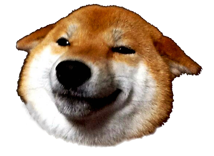 Doge Head Face Background PNG Image
