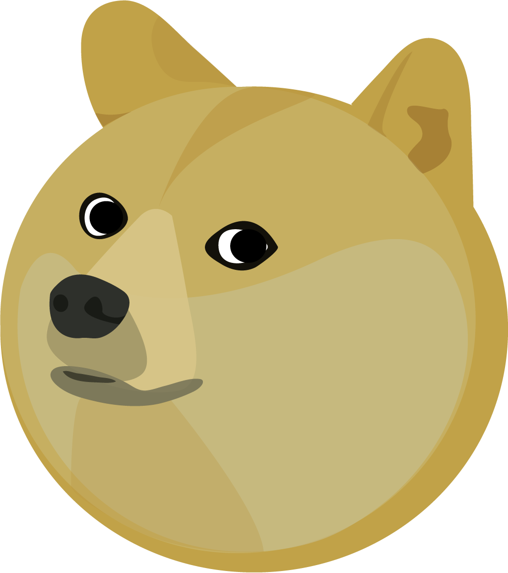 Doge Head Vector PNG HD Quality