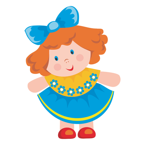 Doll Cartoon Background PNG Image