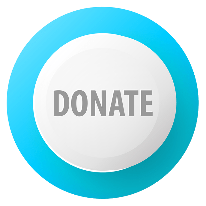 Donate Blue Stylish Button Transparent PNG