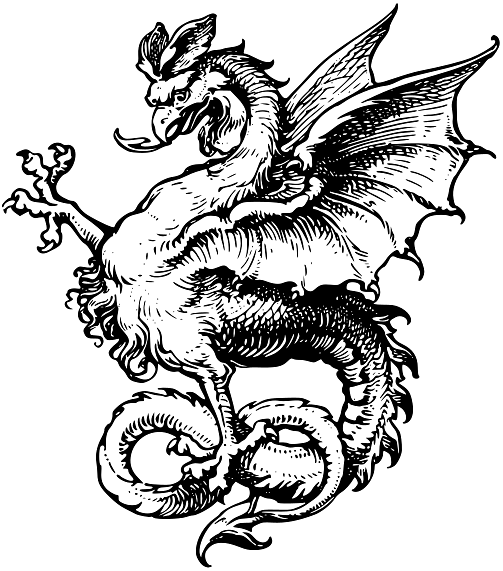 Dragon Tattoos Vector Background PNG Image