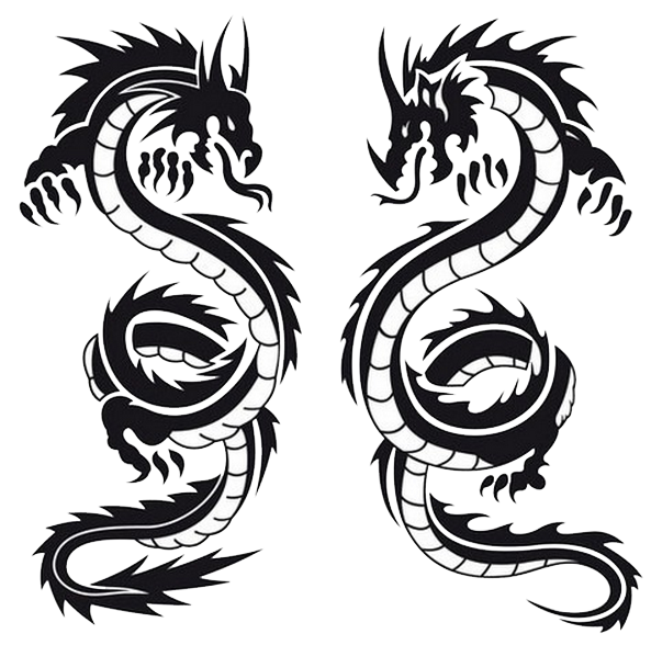 Dragon Tattoos Vector PNG HD Quality