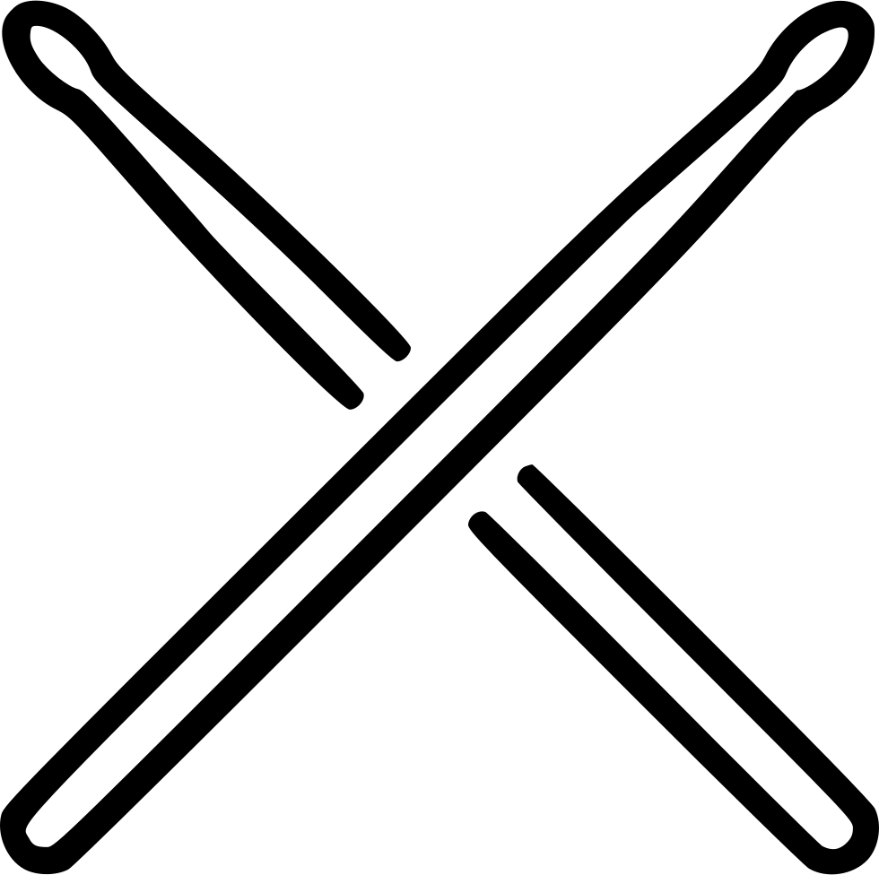 Drum Sticks Logo Background PNG Image