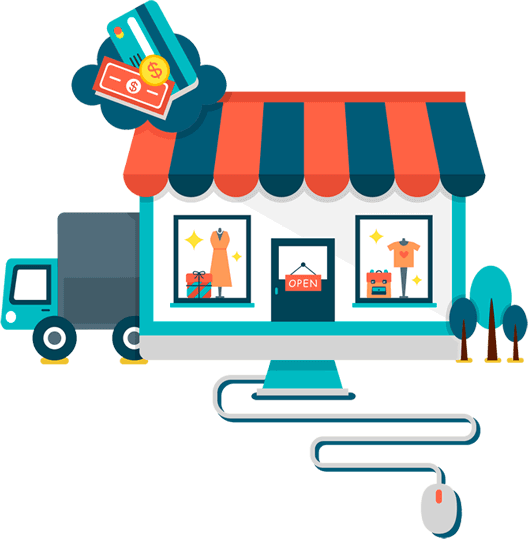 E-Commerce Design Background PNG Image