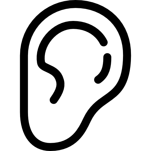 Ear Icon Background PNG Image