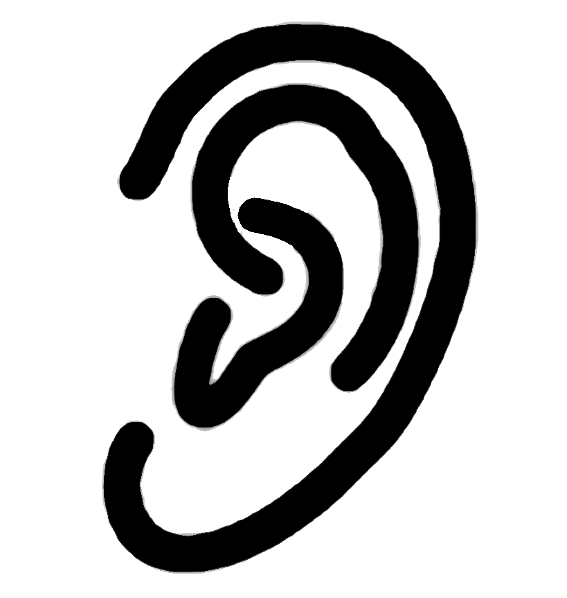Ear Silhouette Background PNG Image