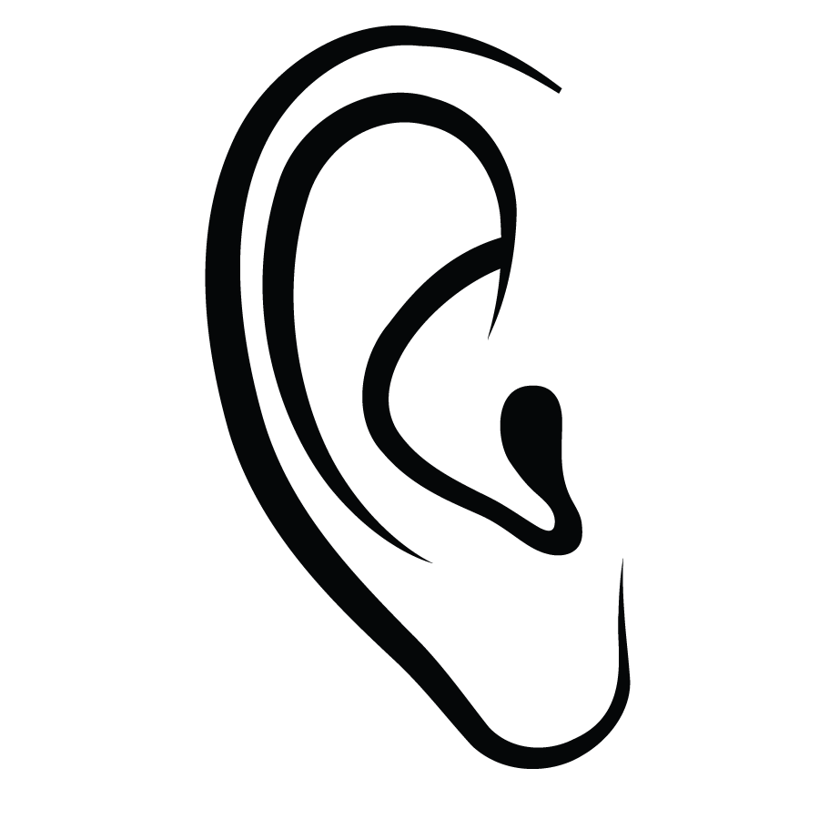 Ear Silhouette PNG HD Quality