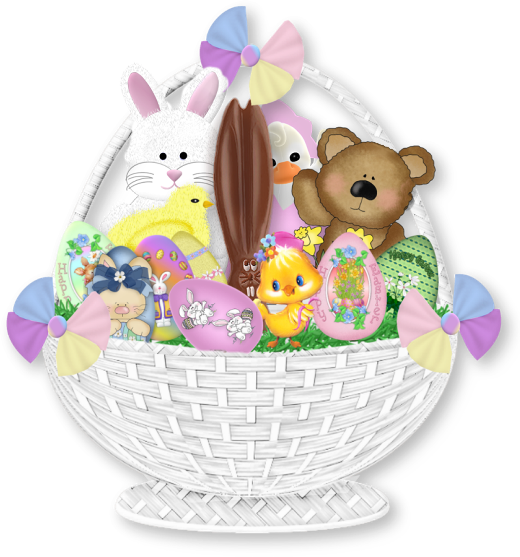 Easter Basket Icon Background PNG Image