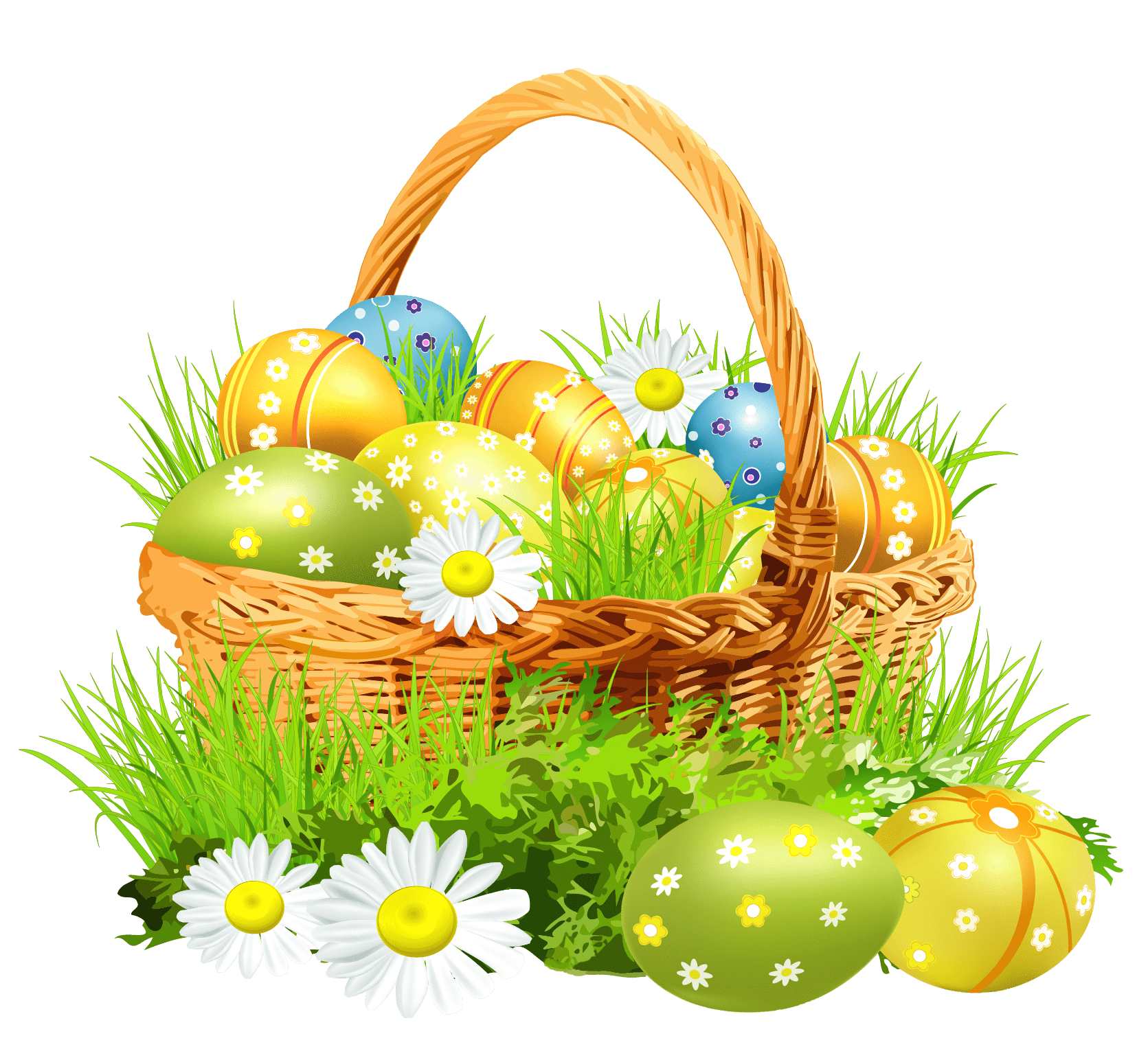 Easter Basket Logo PNG Clipart Background