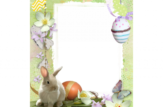 Easter Border Colorful PNG Clipart Background