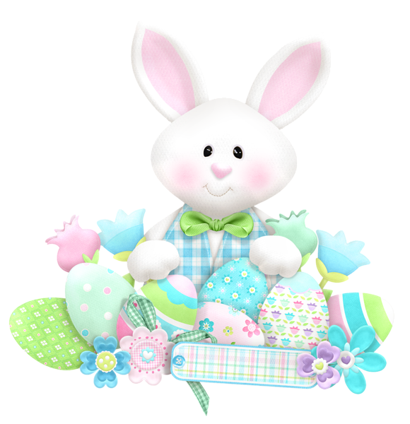Easter Bunny Background PNG Image