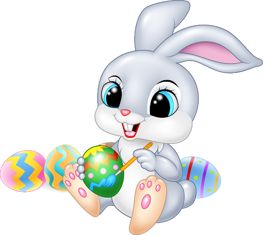 Easter Bunny Vector Background PNG Image