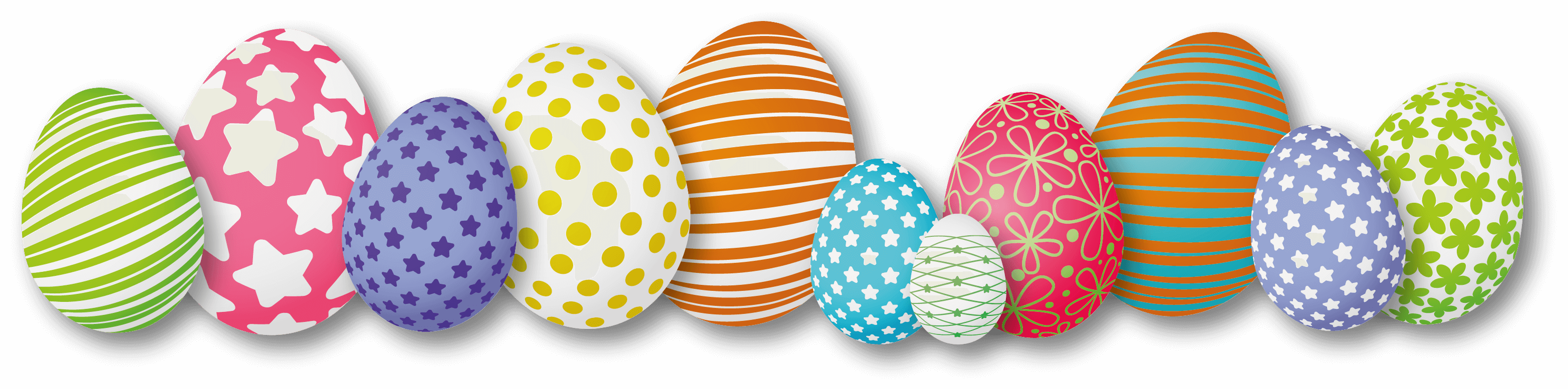 Easter Eggs Background PNG Image