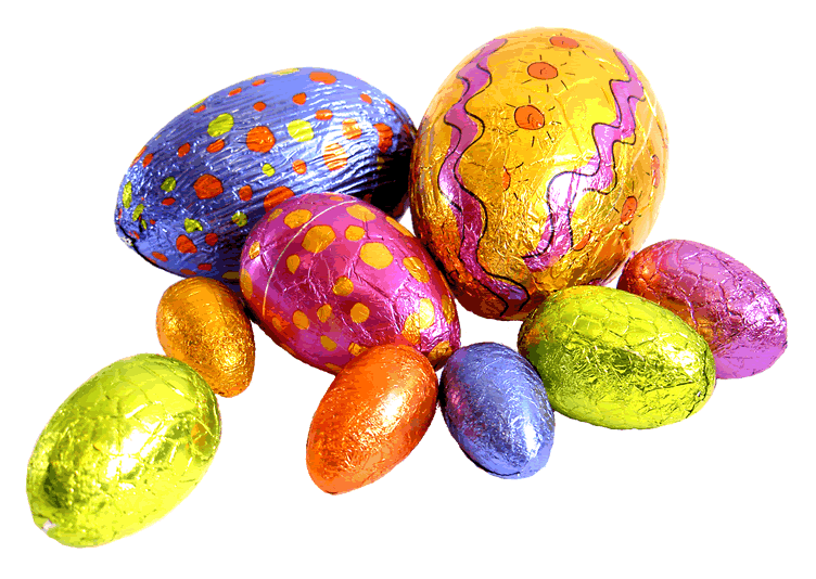 Easter Eggs Colorful PNG Clipart Background