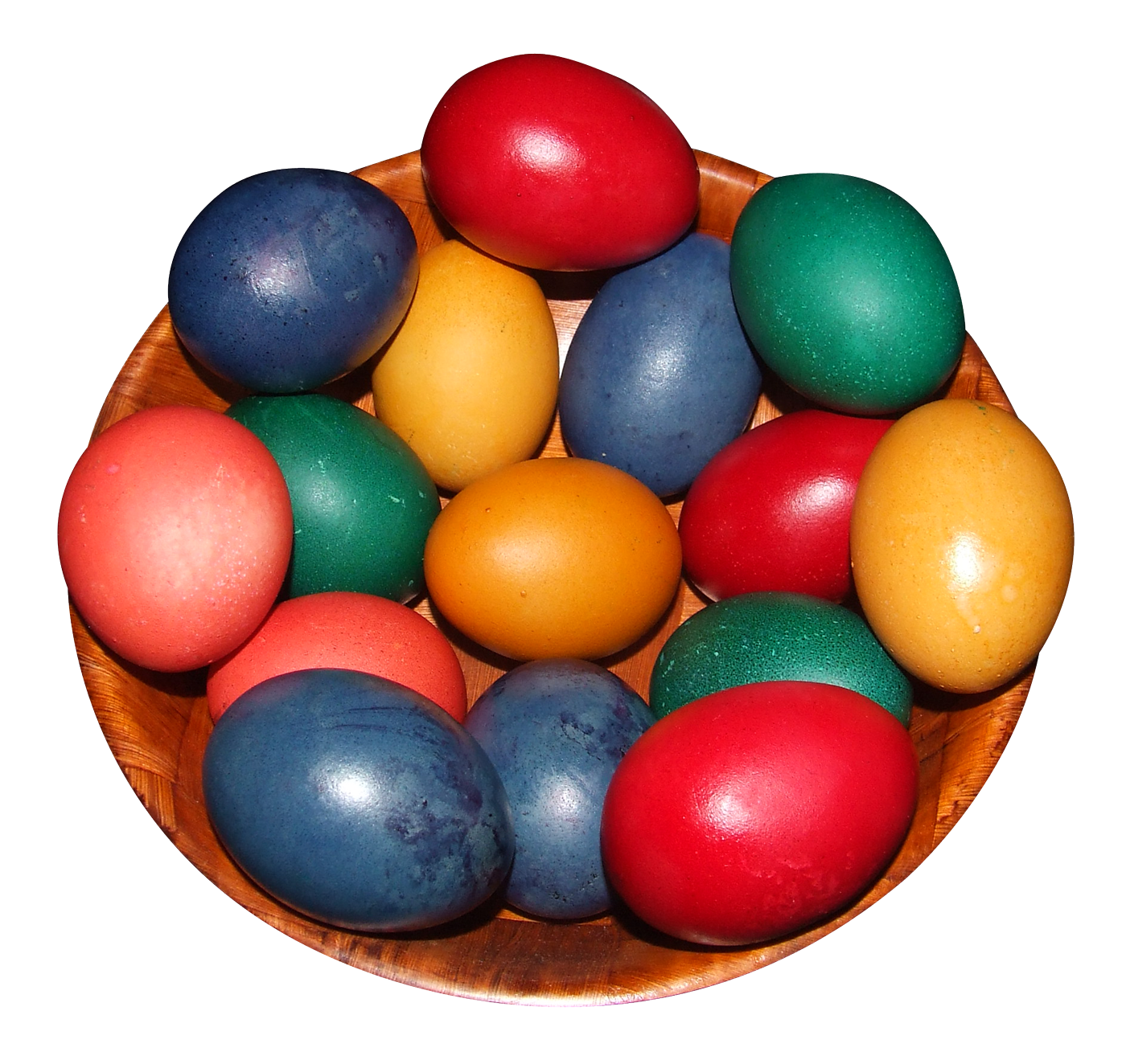 Easter Eggs Colorful Transparent Background
